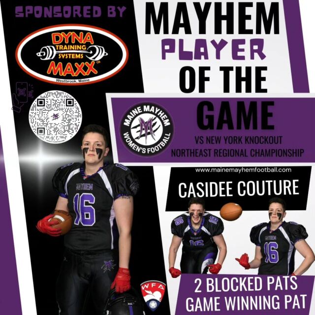 New York Knockout take on Maine Mayhem in Women's Football